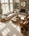 Woven Seaside Jute Collection Area Rug - Savannah (White) Rectangle White  lifestyle 26