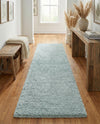 Cozy Comfort Shag Collection Area Rug - Haven (Sage Green) Runner Sage Green  lifestyle 78