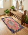Heritage Elegance Collection Area Rug -  Winterthur (Pink) Runner Pink  lifestyle 60