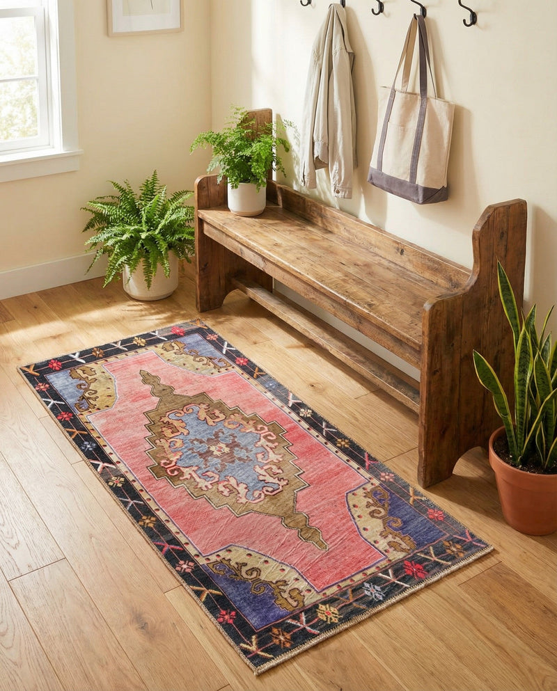 Heritage Elegance Collection Area Rug -  Winterthur (Pink) Runner Pink  lifestyle 60
