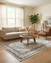 Savannah Elegance Collection Area Rug -  Tybee (Gray Blue) Rectangle Gray Blue  lifestyle 11