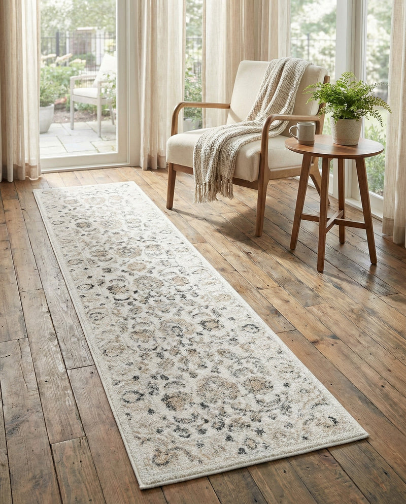 Adriana Terrace Collection Area Rug -  Positano (Ivory) Runner Ivory  lifestyle 30