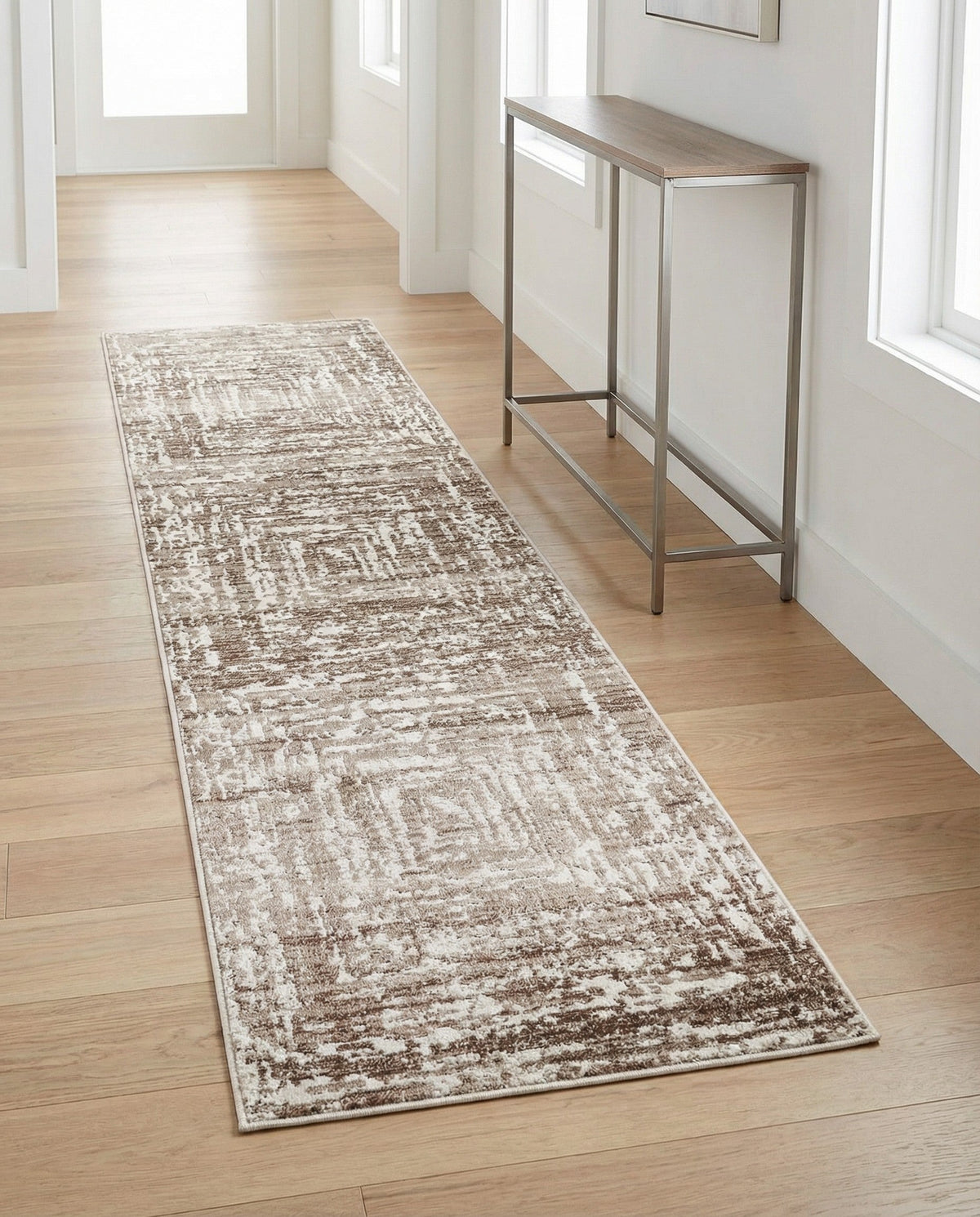 Sanctuary Retreat Collection Area Rug -  Asylum Runner Chocolate Brown  lifestyle 95