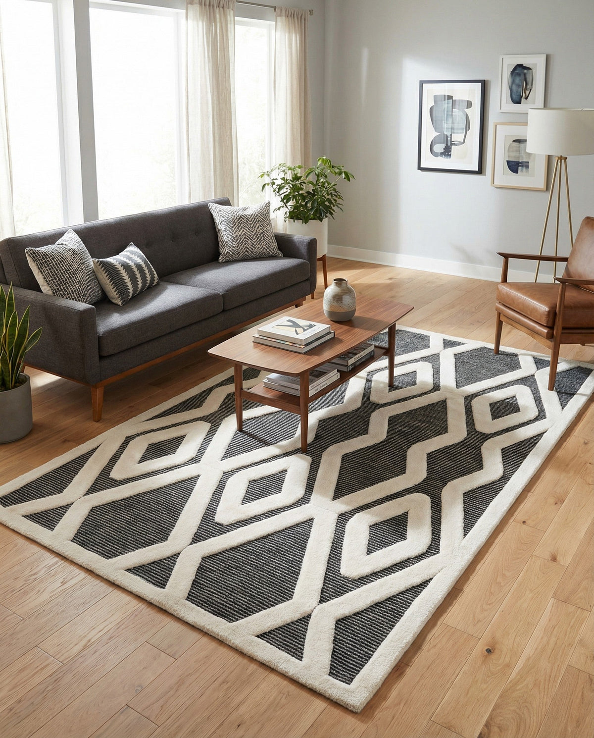 Monochrome Collection Area Rug -  Glacier Rectangle Gray  lifestyle 26