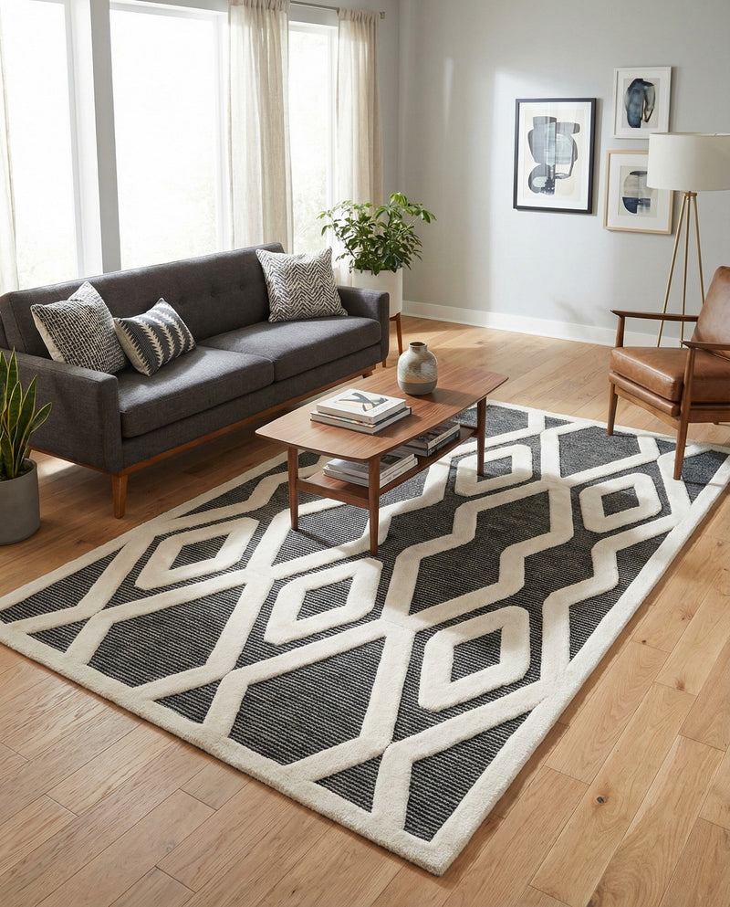 Monochrome Collection Area Rug -  Glacier Rectangle Gray  lifestyle 26