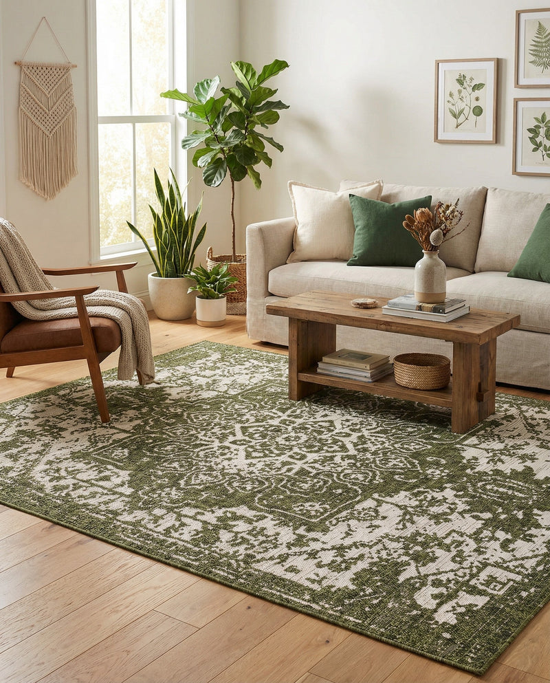 Urban Oasis Rugs Collection Area Rug -  Penthouse (Green) Rectangle Green  lifestyle 12