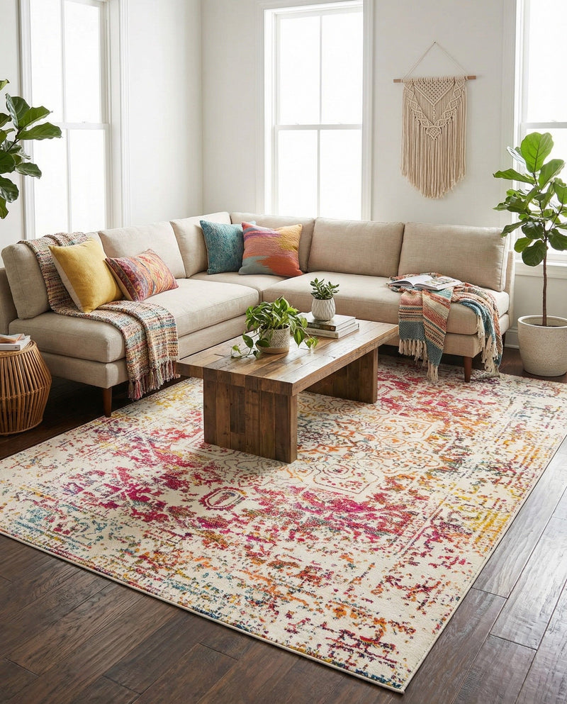 Georgetown Rugs Collection Area Rug - Dupont (Light Multi) Rectangle Light Multi  lifestyle 30