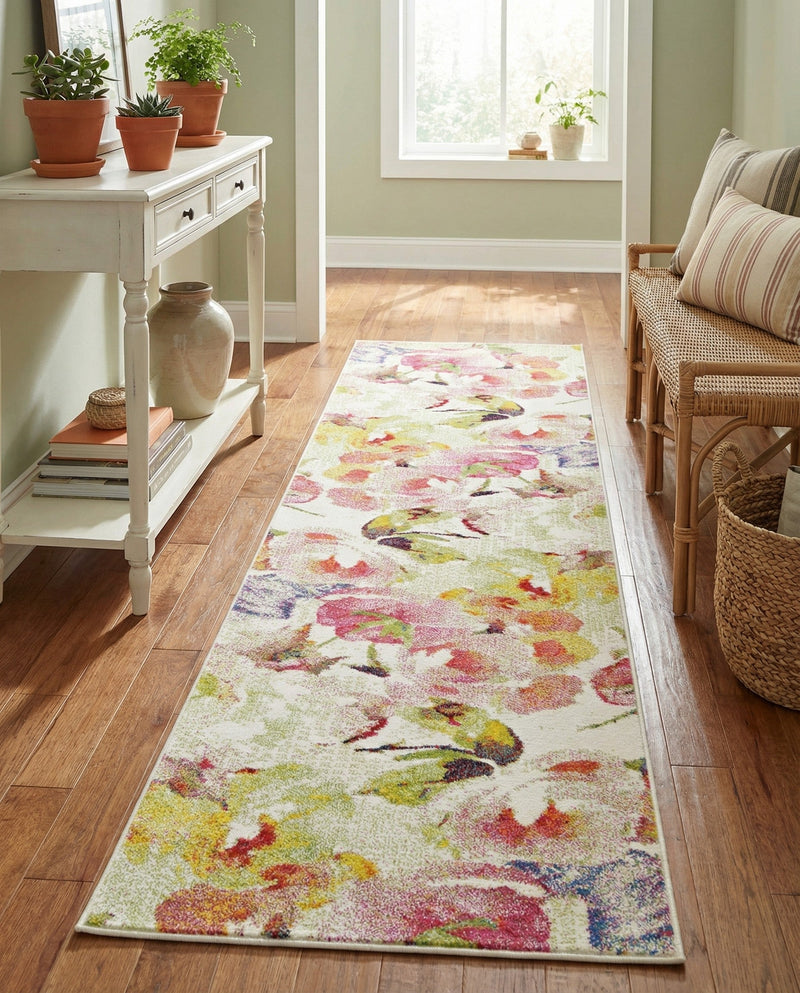 Venetian Elegance Collection Area Rug -  Marghera Runner Ivory  lifestyle 61