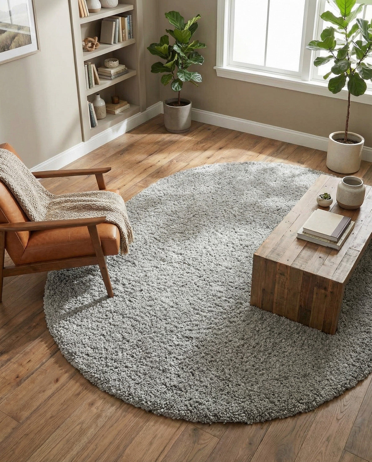 Alpine Plush Collection Area Rug -  Cortina (Sterling) Oval Sterling  lifestyle 84