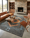 Caspian Wool Collection Area Rug - Ephesus Rectangle Charcoal Gray  lifestyle 7