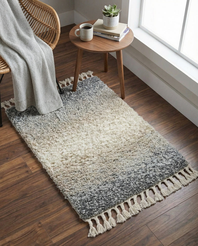 Cozy Cove Shag Collection Area Rug -  Lagoon Rectangle Gray  lifestyle 23