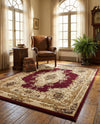 Versailles Elegance Collection Area Rug -  Vincennes Rectangle Red  lifestyle 45