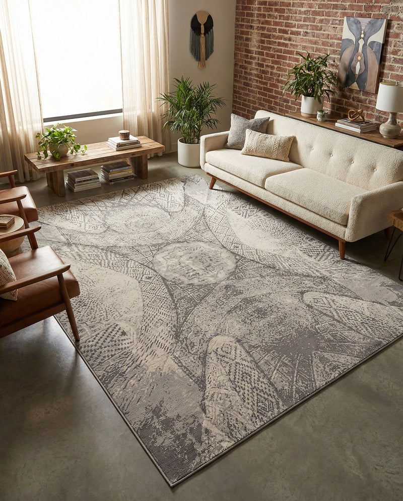 Riviera Elegance Collection Area Rug -  Nice Rectangle Dark Gray  lifestyle 19