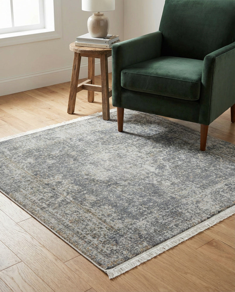 Caribbean Breeze Collection Area Rug -  Utila Square Fume Gray  lifestyle 48