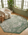 Savannah Soiree Collection Area Rug -  Everglade (Green) Octagon Green  lifestyle 72