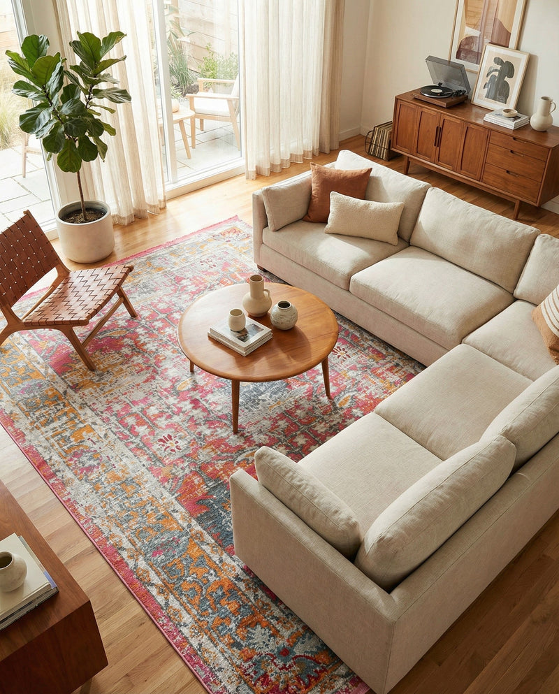 Arcadia Rugs Collection Area Rug -  Olympus Rectangle Pink  lifestyle 52