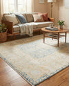 Bazaar Chic Collection Area Rug -  Kenitra Rectangle Blue and Ivory  lifestyle 18