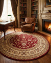 Jaipur Elegance Collection Area Rug -  Nahargarh (Red) Round Red  lifestyle 52