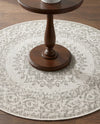Patio Heritage Collection Area Rug -  Lafayette (Gray) Round Gray  lifestyle 79