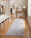Charleston Elegance Collection Area Rug -  Seaport (Gray) Runner Gray  lifestyle 40