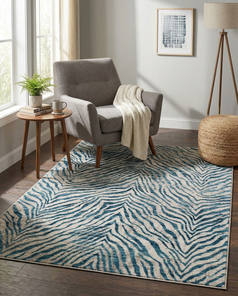 Bloomsbury Elegance Collection Area Rug -  Chelsea Rectangle Blue  lifestyle 17