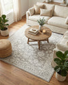 Savannah Elegance Collection Area Rug - Augusta (Light Gray) Rectangle Light Gray  lifestyle 6