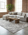 Luminara Sands Collection Area Rug - Elysium (Stone Gray) Rectangle Stone Gray  lifestyle 13