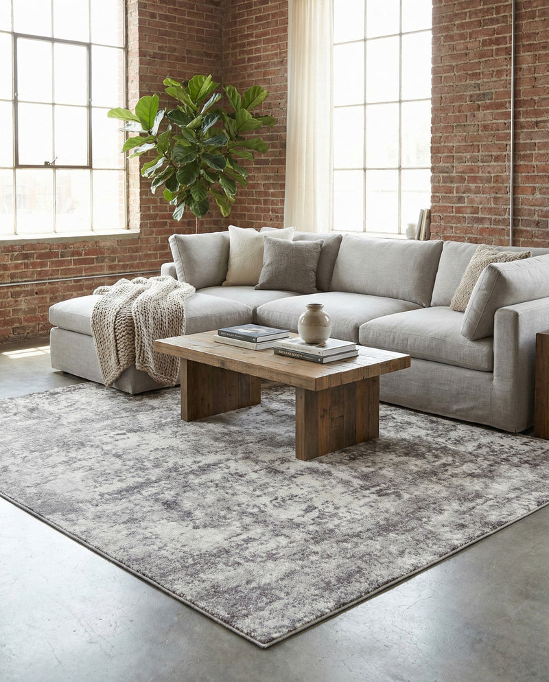 Luminara Sands Collection Area Rug - Elysium (Stone Gray) Rectangle Stone Gray  lifestyle 13