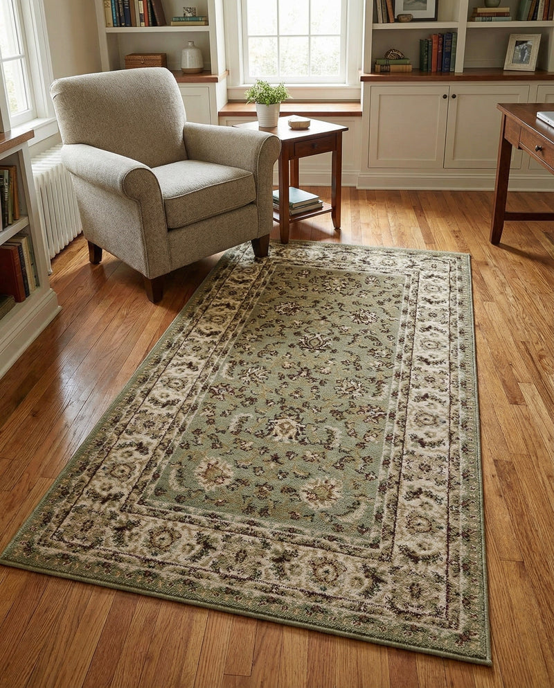 Jaipur Elegance Collection Area Rug -  Nahargarh (Green) Rectangle Green  lifestyle 19