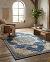 Eden Oasis Collection Area Rug -  Tranquility (Navy Blue) Rectangle Navy Blue  lifestyle 18