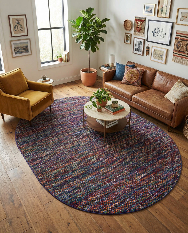 Caribbean Cove Collection Area Rug -  Mayreau Oval Multi  lifestyle 34