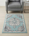 Beverly Grove Collection Area Rug - Melrose (Aqua) Rectangle Aqua  lifestyle 11