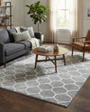 Trellis Mosaic Collection Area Rug -  Pergolatown (Light Gray) Rectangle Light Gray  lifestyle 22