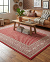 Soho Elegance Collection Area Rug -  Mercer (Red) Rectangle Red  lifestyle 17