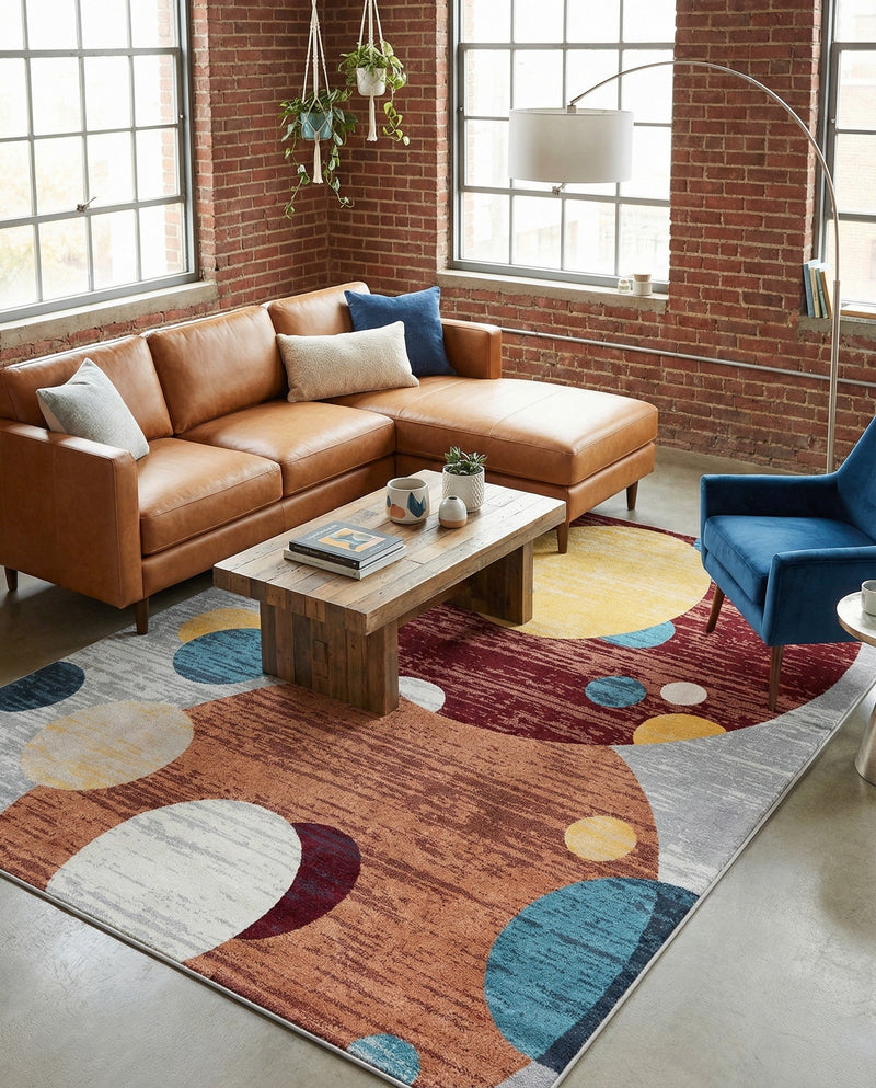 Aegean Elegance Washables Collection Area Rug -  Crete Rectangle Multi  lifestyle 6