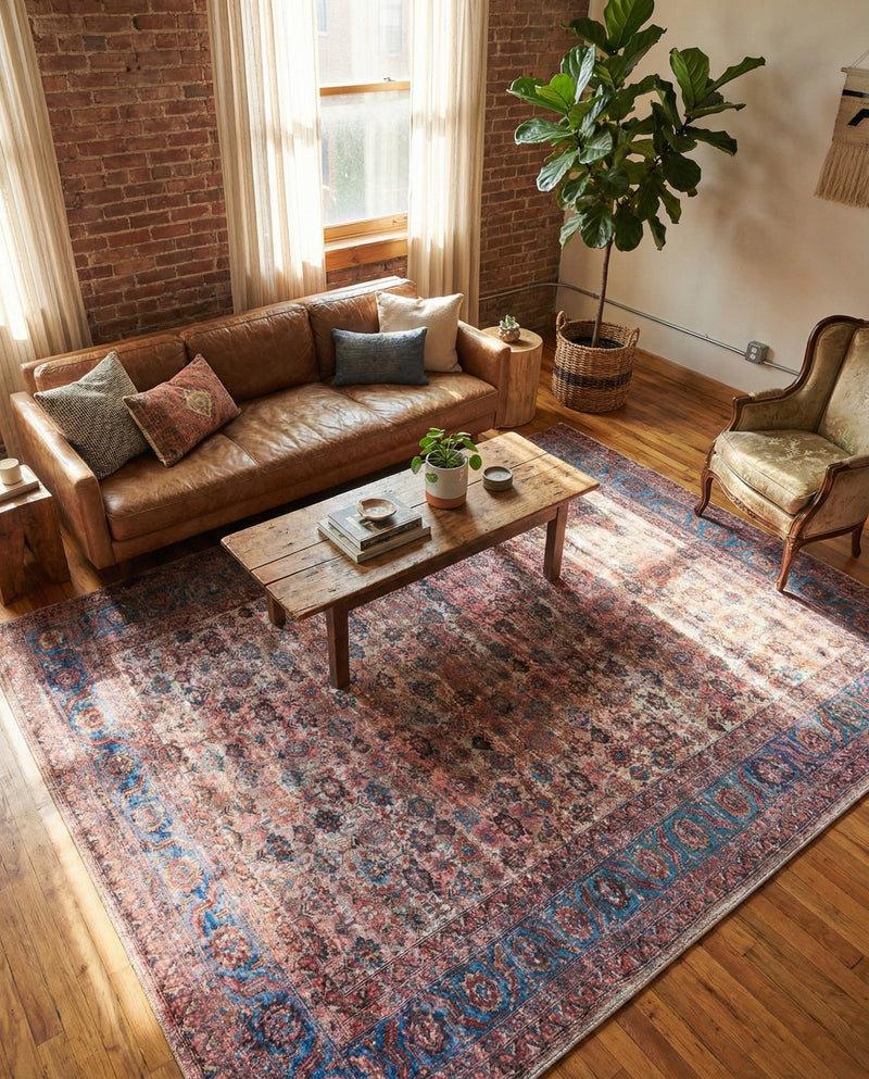 Zahara Oasis Collection Area Rug -  Meknes Rectangle Antique Pink  lifestyle 18
