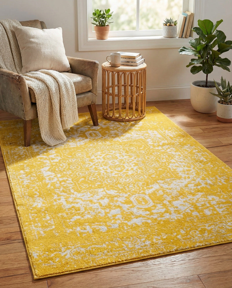 Georgetown Rugs Collection Area Rug - Dupont (Yellow) Rectangle Yellow  lifestyle 20
