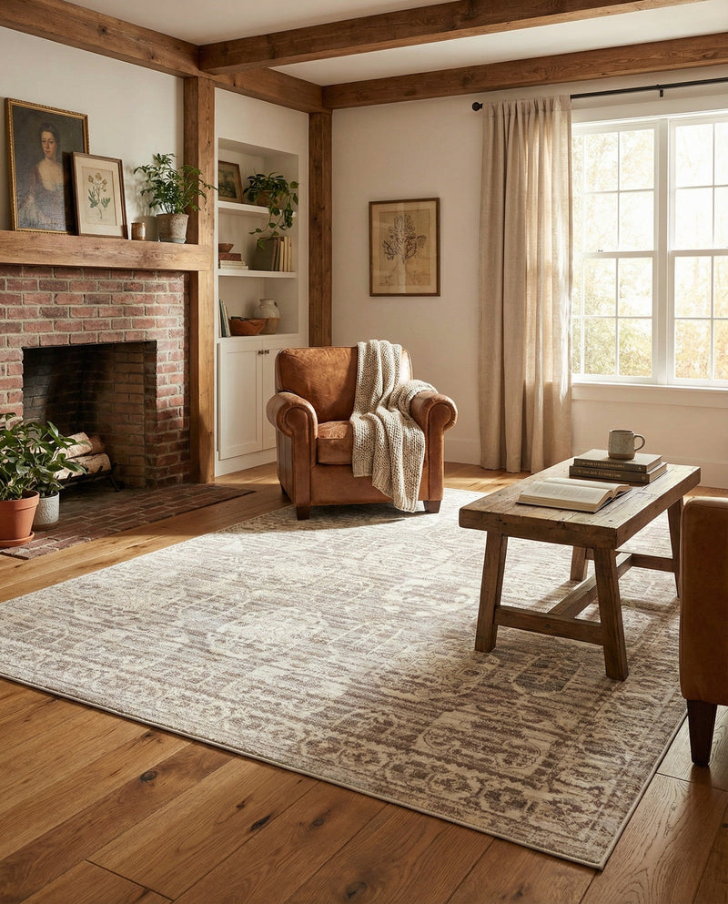 Seville Stripes Collection Area Rug -  Granada (Gray) Rectangle Gray  lifestyle 7