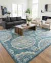 Arcadia Rugs Collection Area Rug -  Atlantis (Gray and Blue) Rectangle Gray and Blue  lifestyle 9