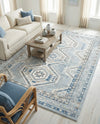 Savannah Elegance Collection Area Rug -  Tybee (Aqua Blue) Rectangle Aqua Blue  lifestyle 14