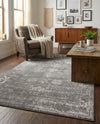 Riviera Elegance Collection Area Rug - Antibes (Dark Gray) Rectangle Dark Gray  lifestyle 26