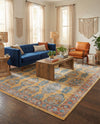 Seville Stripes Collection Area Rug -  Granada (Yellow) Rectangle Yellow  lifestyle 23