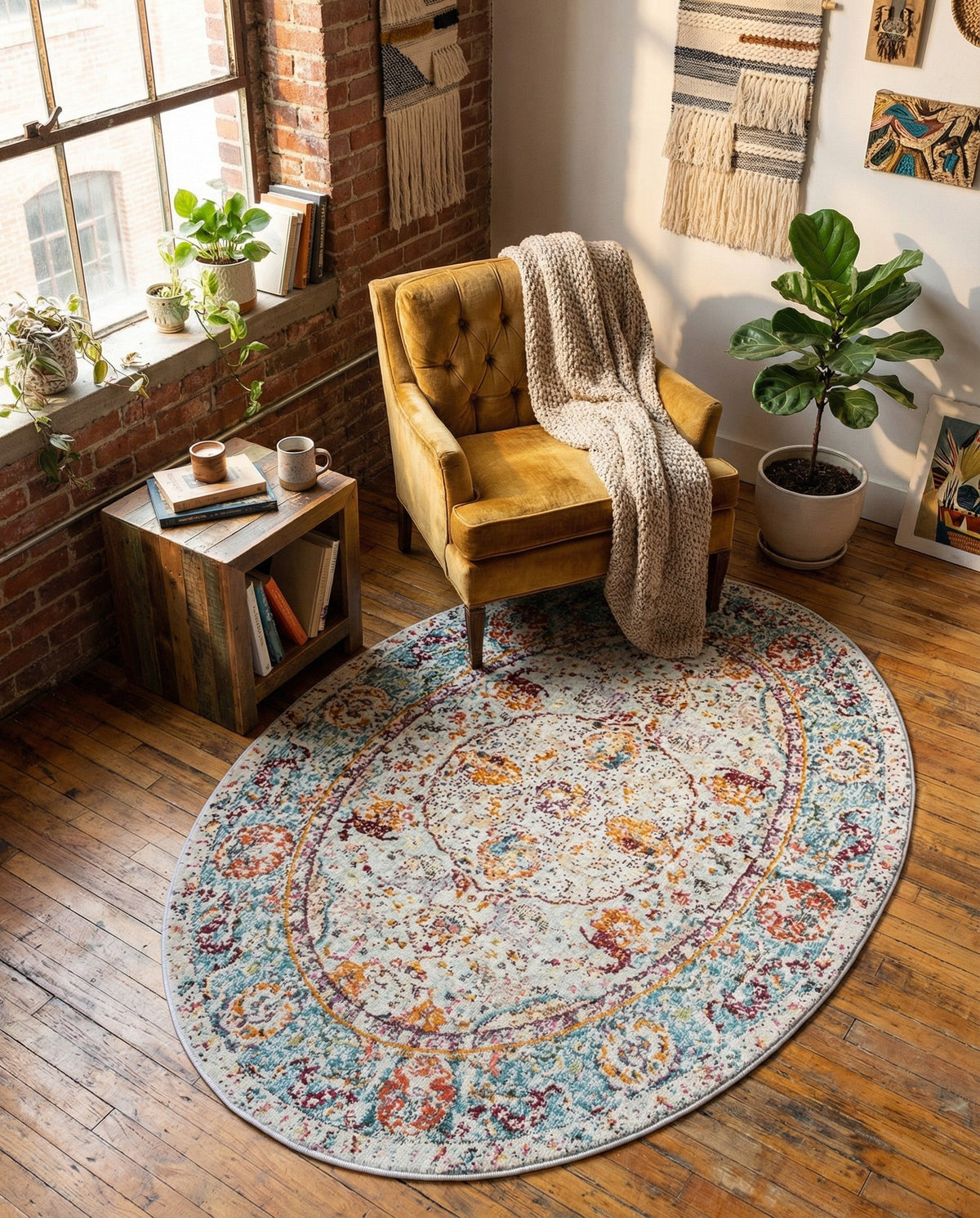 Caribbean Breeze Collection Area Rug -  Xcalak Oval Light Blue  lifestyle 99