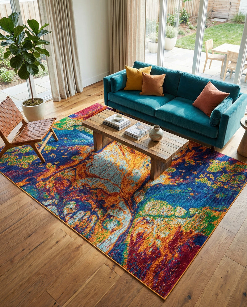 Caribbean Cove Collection Area Rug -  Bequia Rectangle Multi  lifestyle 4