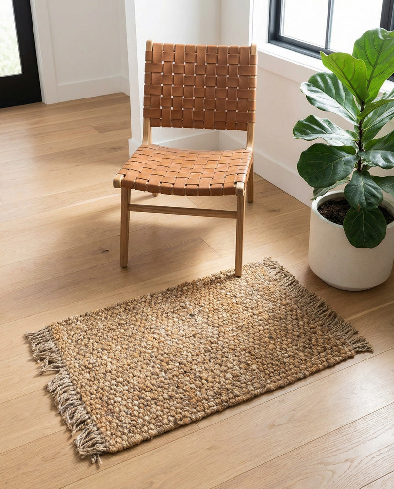 Savannah Jute Collection Area Rug - Seashore Rectangle Natural  lifestyle 25