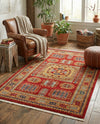 Persian Elegance Collection Area Rug -  Zanjan Rectangle Red  lifestyle 9