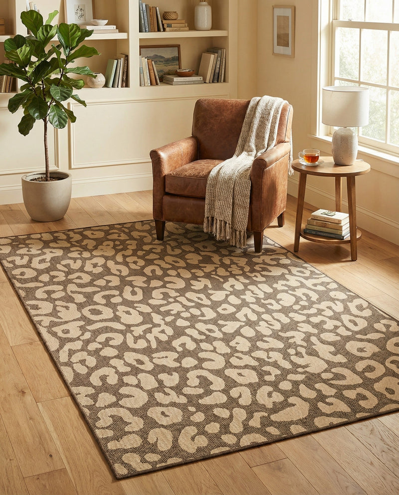 Sahara Sands Collection Area Rug -  Buto Rectangle Brown  lifestyle 21