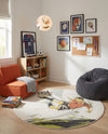 Wonder Tykes Collection Area Rug -  Mirage Round Gray  lifestyle 40