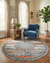 Mykonos Manor Collection Area Rug -  Tinos (Multi) Round Multi  lifestyle 49