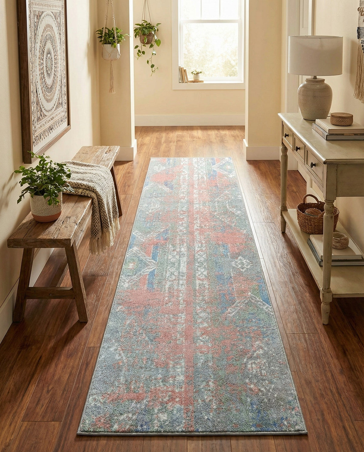 Aegean Elegance Washables Collection Area Rug -  Zakynthos Runner Multi  lifestyle 73